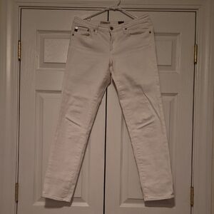 AG Adriano Goldschmied White Straight Leg Jeans